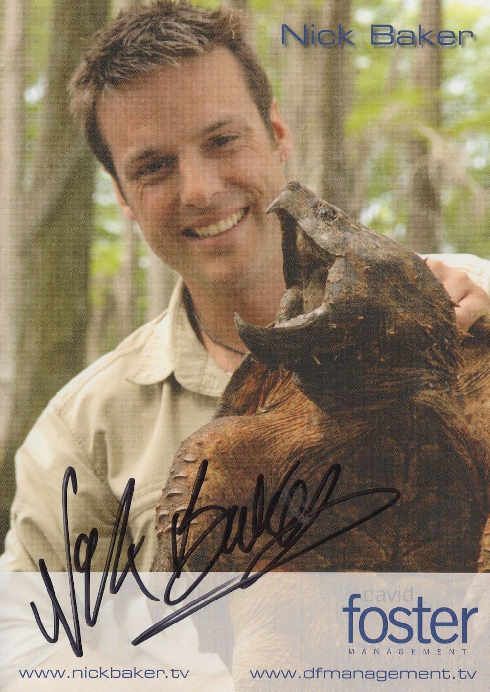 Nick Baker Childrens TV Naturalist Hand Signed Photo