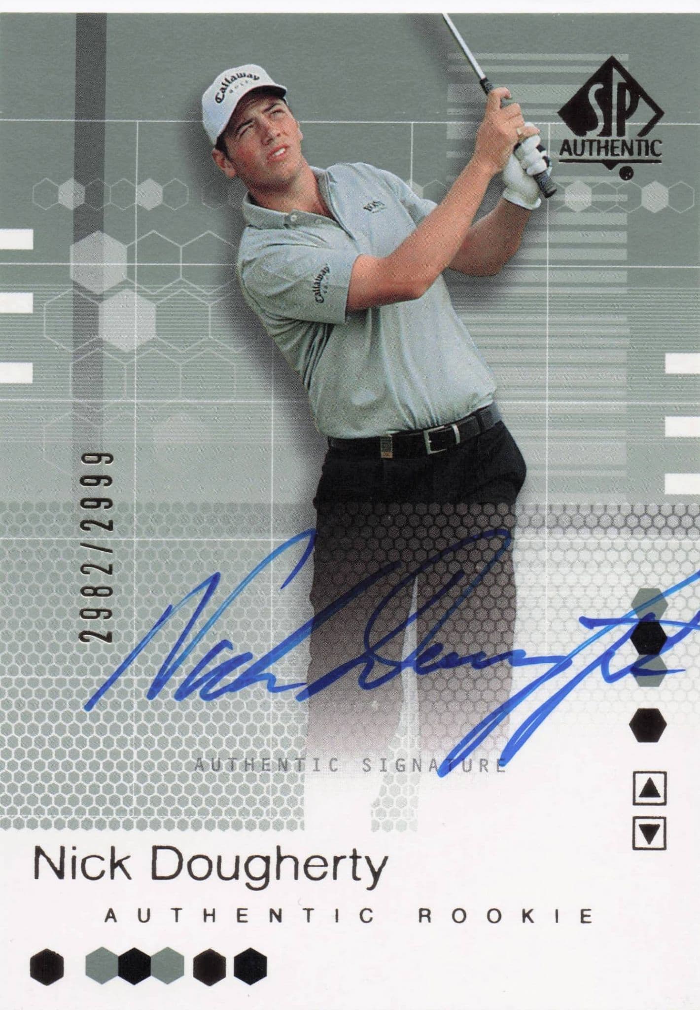 Nick Dougherty Authentic Rookie 2002 Golf SP Hand Signed Autograph Card