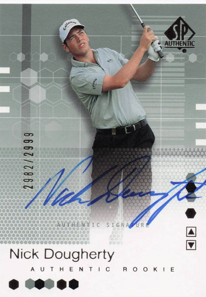 Nick Dougherty Authentic Rookie 2002 Golf SP Hand Signed Autograph Card