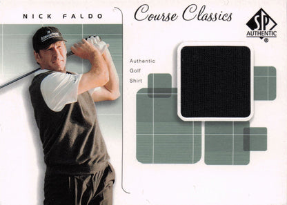 Nick Faldo Course Classics 2002 Authentic Worn PGA Tour Golf Shirt Card