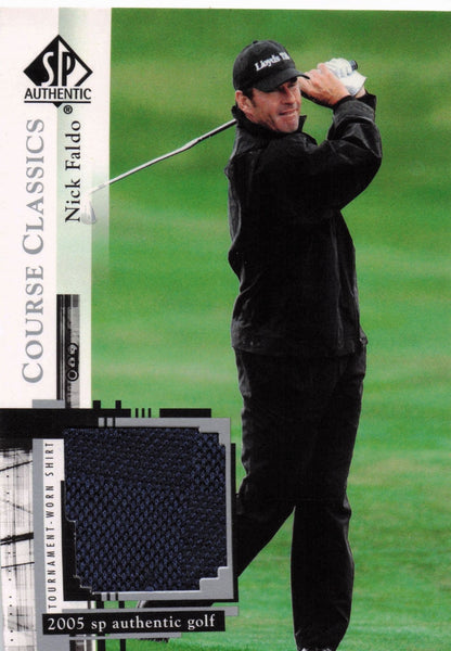 Nick Faldo Course Classics 2005 Upper Deck Authentic Golf Shirt Card