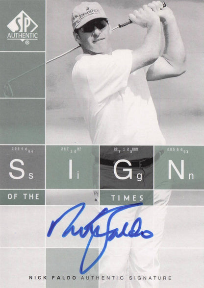 Nick Faldo Sign Of The Times Hand Signed 2002 SP Golf Autograph Card