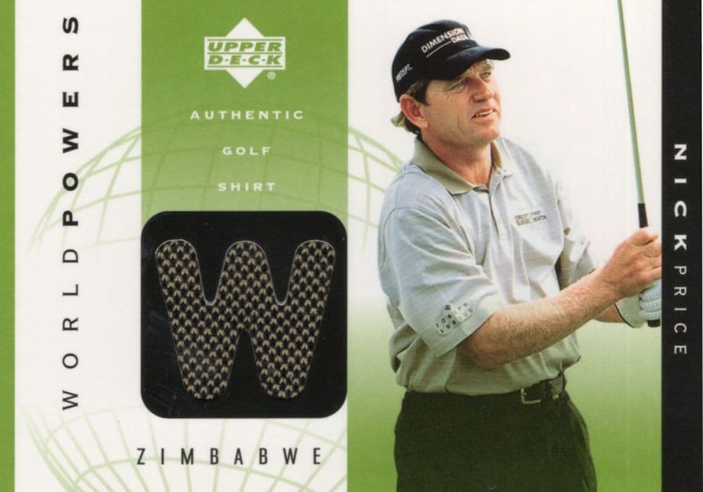 Nick Price Authentic World Powers Golf Upper Deck Relic Shirt Card
