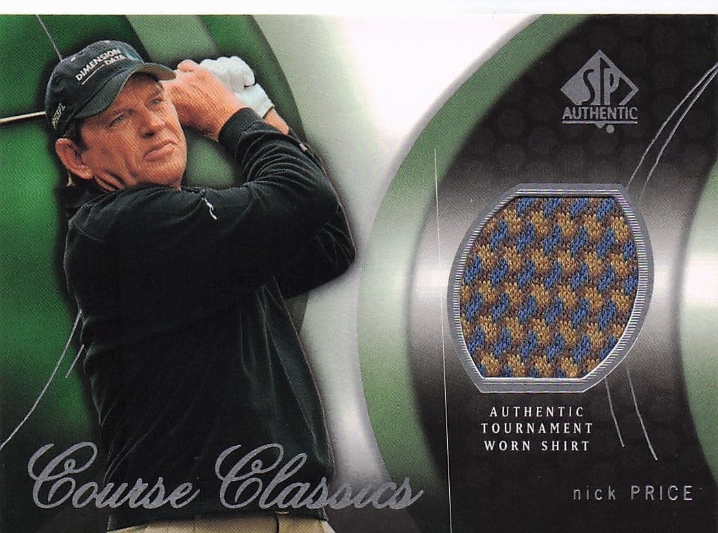 Nick Price Course Classics 2004 Authentic Tournament Upper Deck Golf Shirt Card