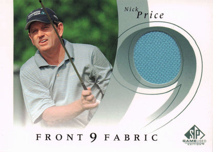 Nick Price Front 9 Fabric 2002 Upper Deck Authentic Shirt Card