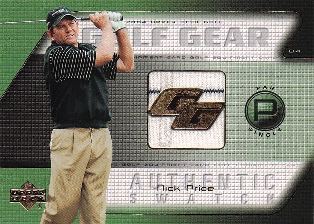 Nick Price Golf Gear 2004 Authentic Real Shirt Swatch Upper Deck Card