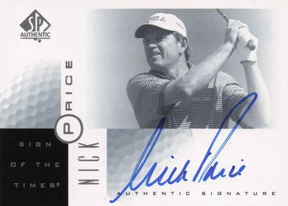 Nick Price Sign Of The Times Hand Signed 2001 SP Golf Autograph Card