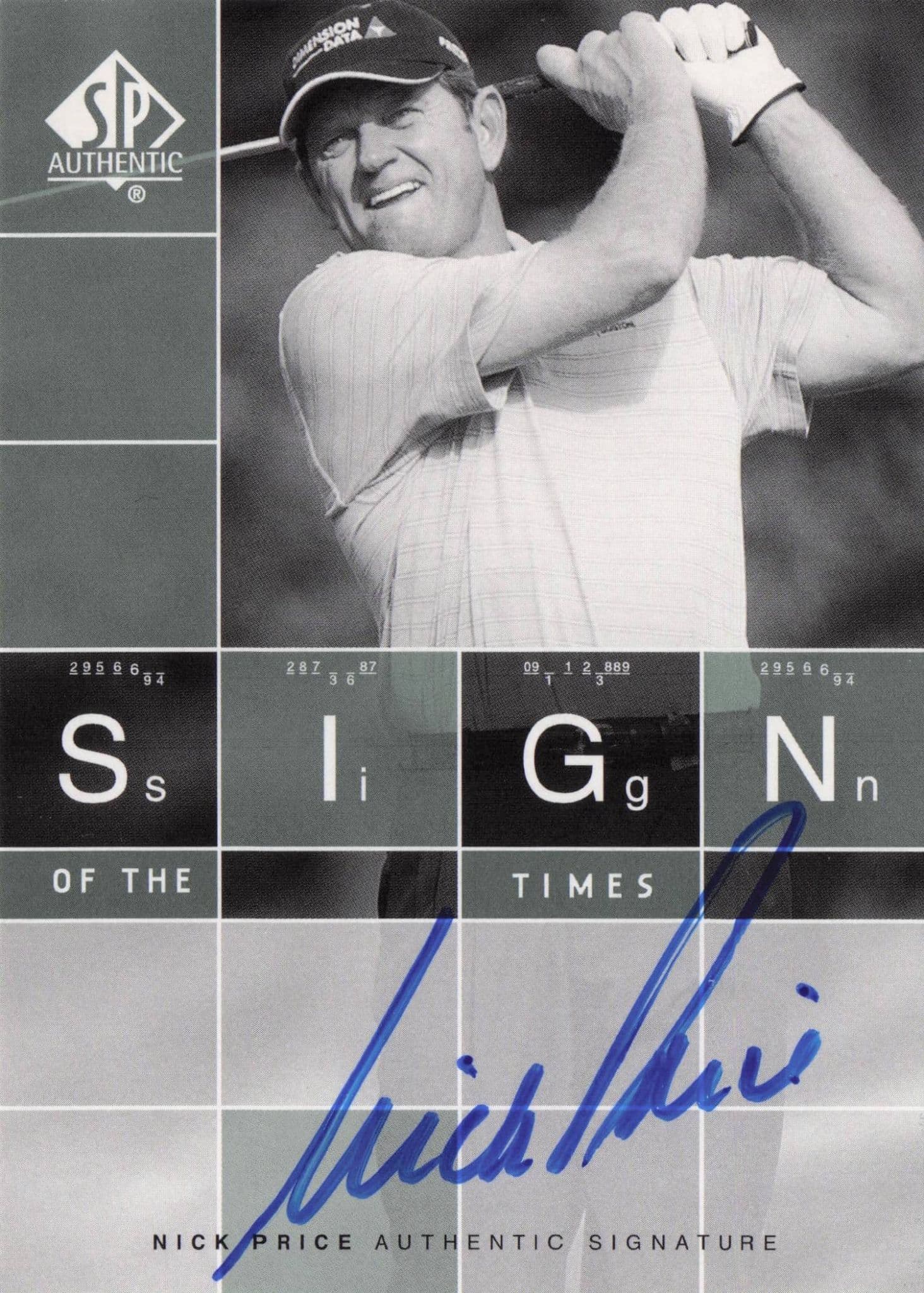Nick Price Sign Of The Times Hand Signed 2002 SP Golf Autograph Card