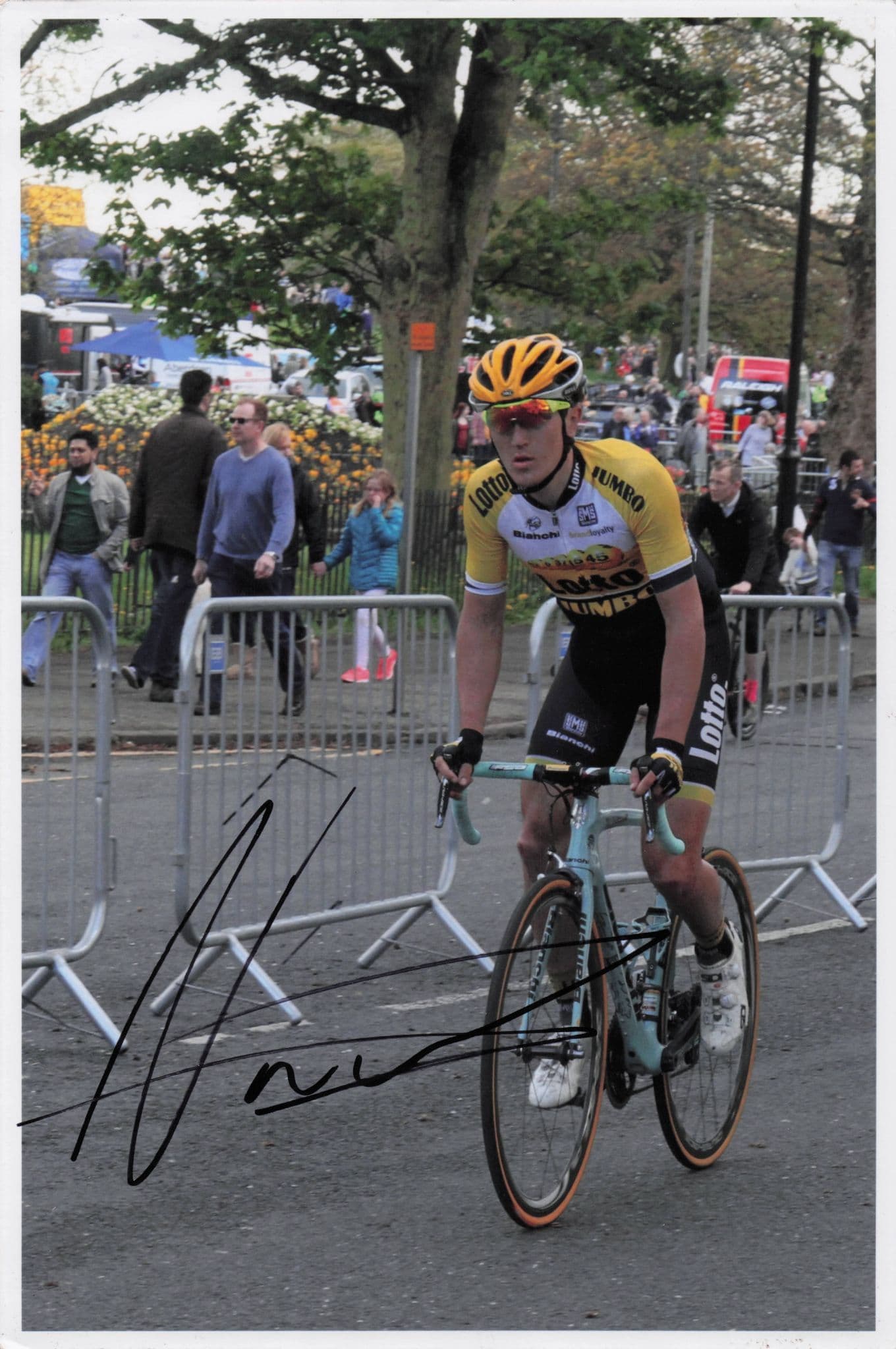 Nick van der Lijke Dutch Cycling 2015 Tour De Yorkshire 12x8 Hand Signed Photo