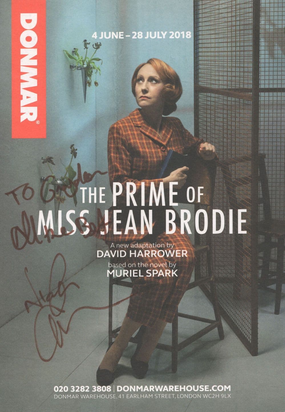 Nicola Coughlan in The Prime Of Miss Jean Brodie Hand Signed Folded Theatre Flyer