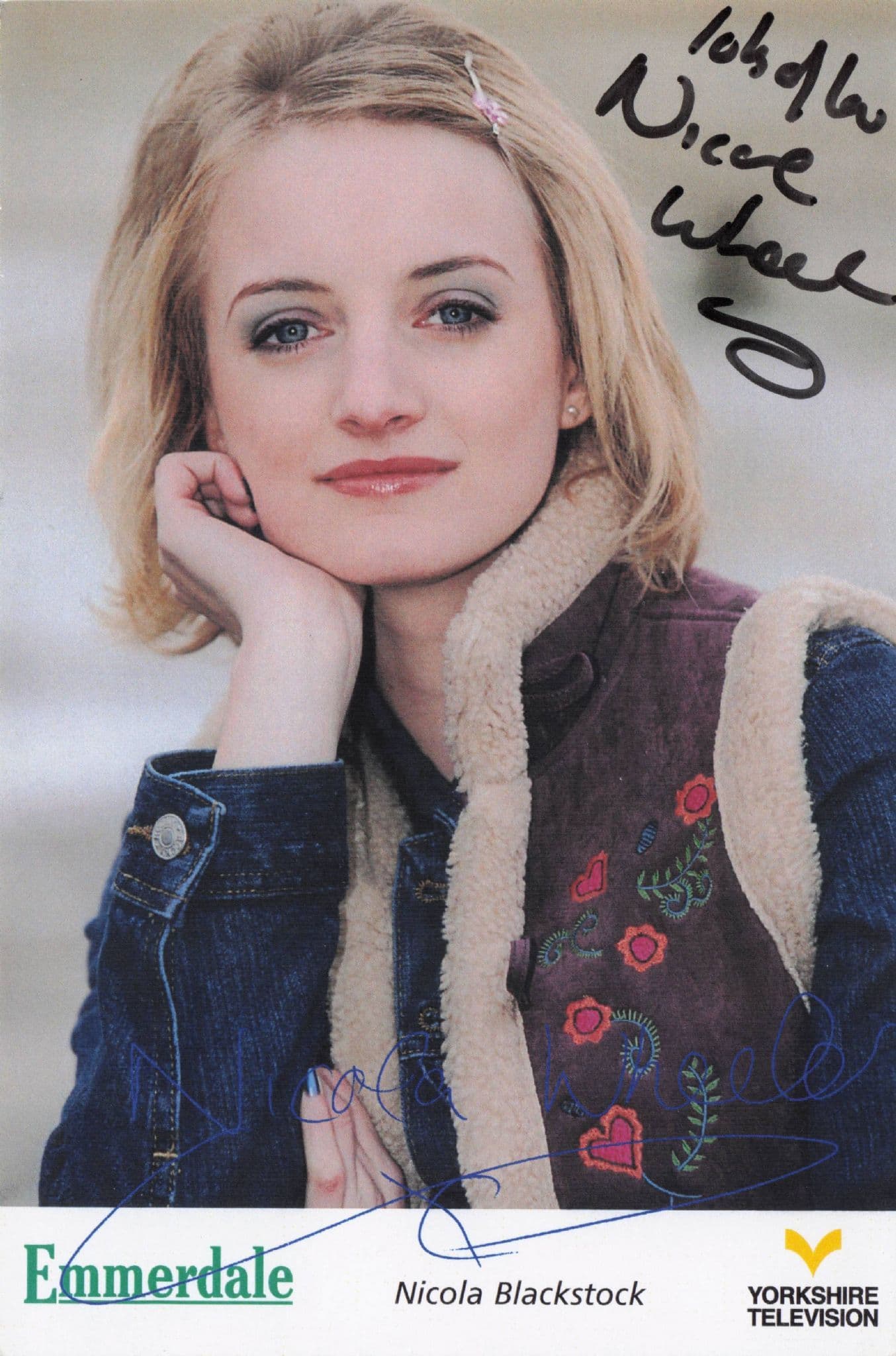 Nicola Wheeler Blackstock Emmerdale Hand Signed Cast Card Photo