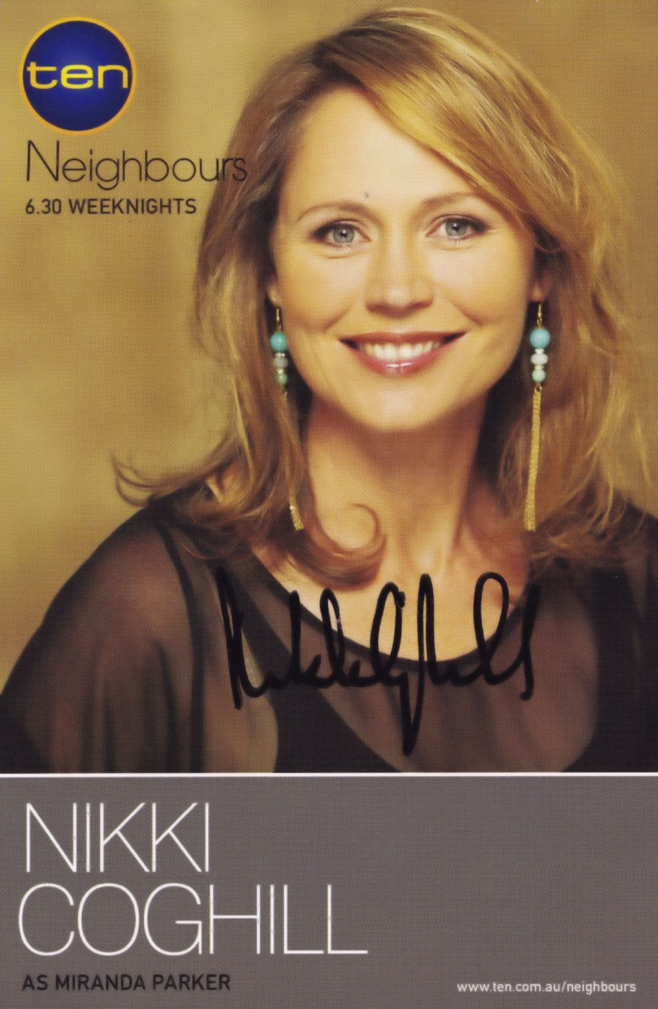 Nikki Coghill as Miranda Parker in Neighbours Hand Signed Cast Card Photo