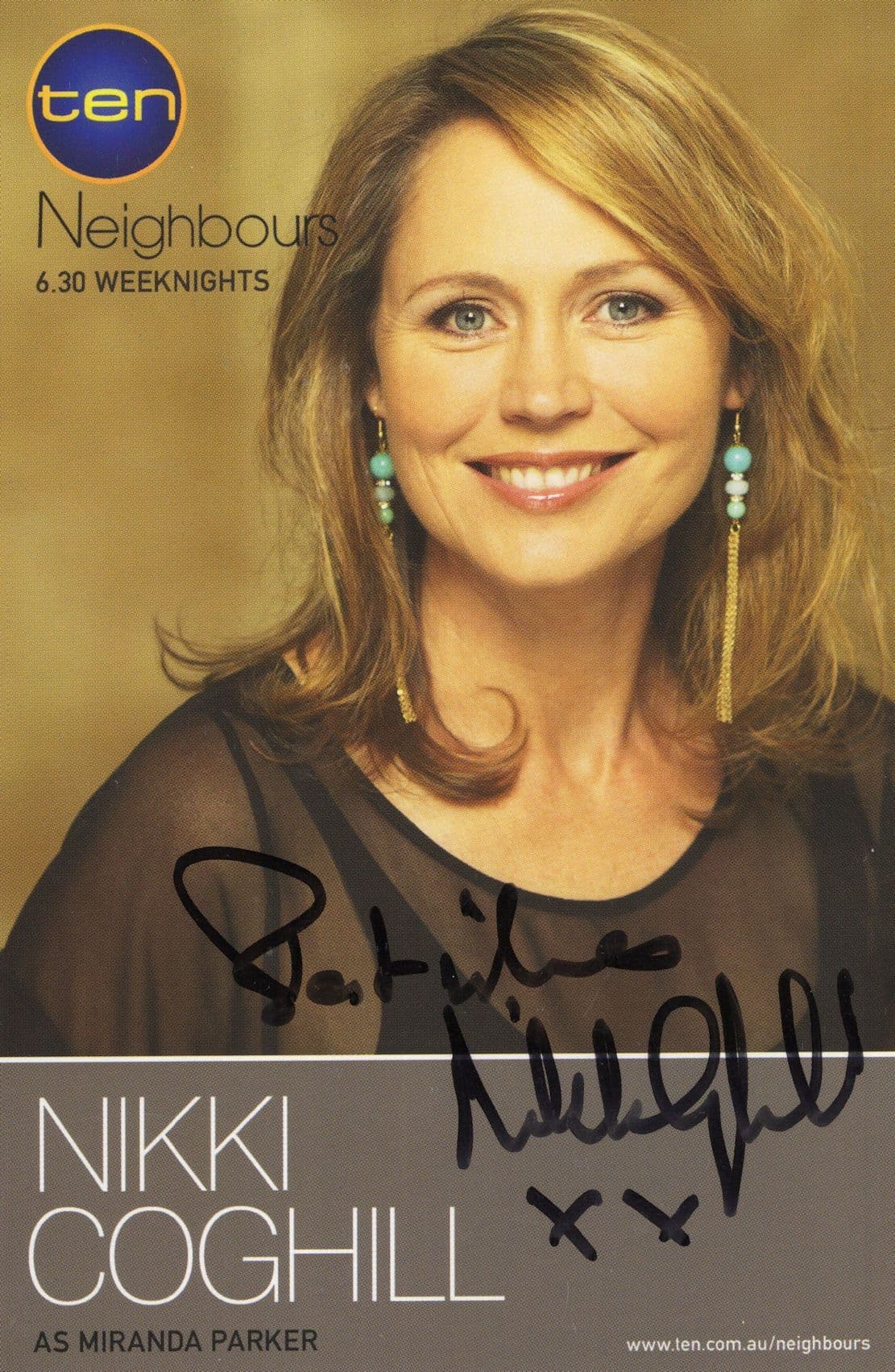 Nikki Coghill as Miranda Parker Neighbours Hand Signed Cast Card Photo