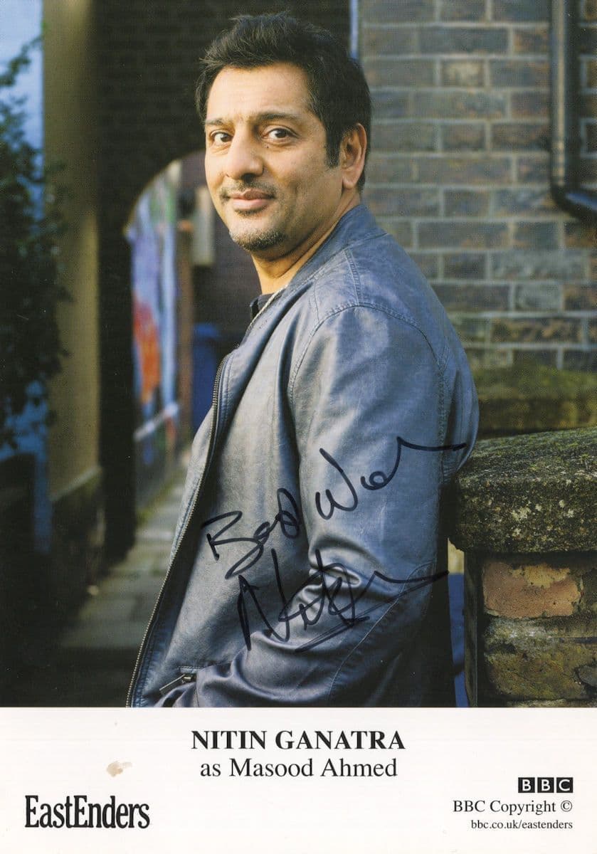 Nitin Ganatra as Masood Ahmed BBC Eastenders Hand Signed Cast Card Photo