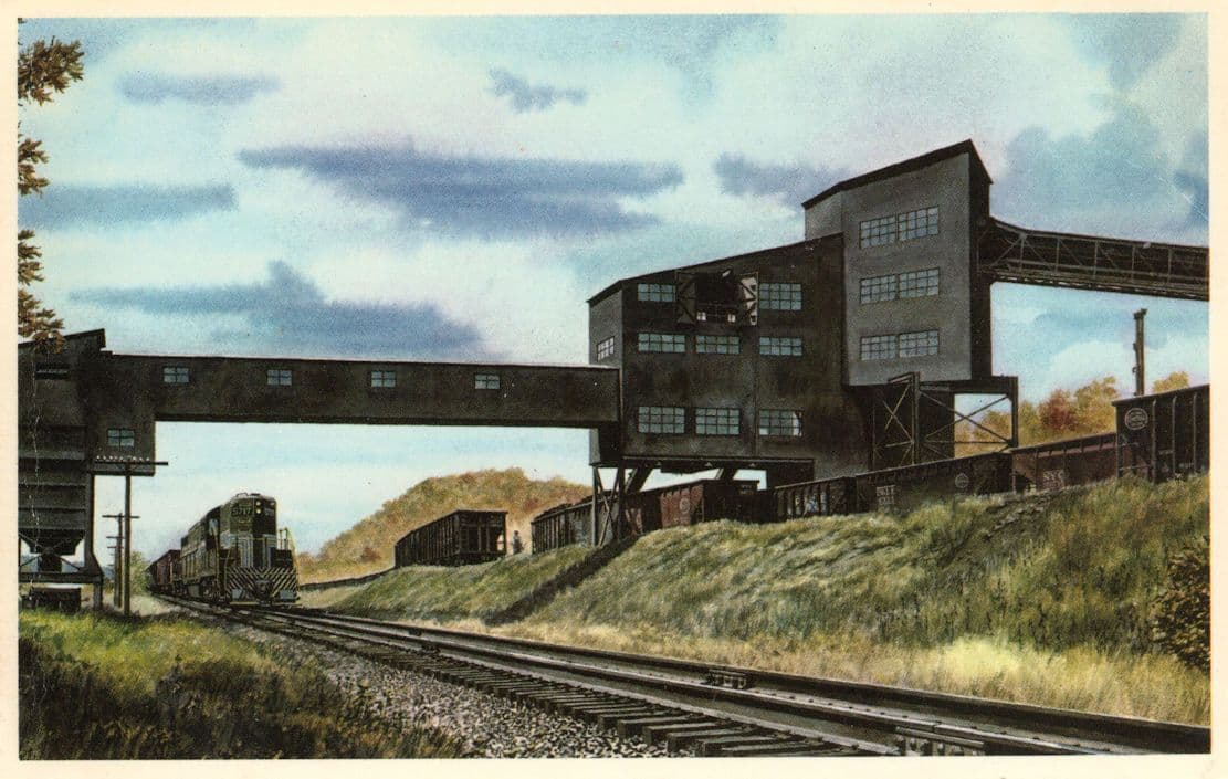 No 2 Colliery Mine Steel Corp The Pittsburgh & Lake Erie Railroad Company USA Postcard
