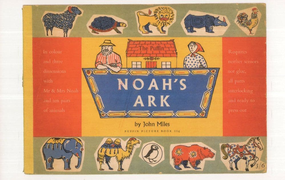 Noahs Ark John Miles 1960 Puffin Book Postcard