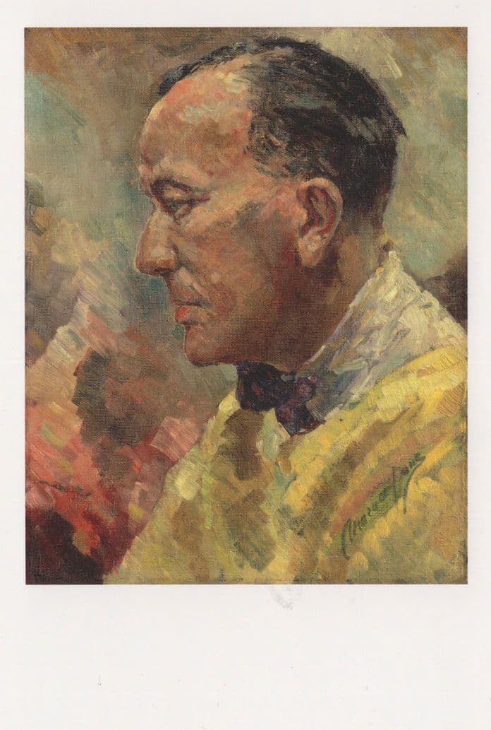 Noel Coward London Musical Playwright Gallery Painting Postcard
