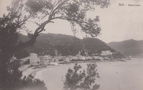 Noli Panorama Caterina Gandoglia Italy Antique Postcard