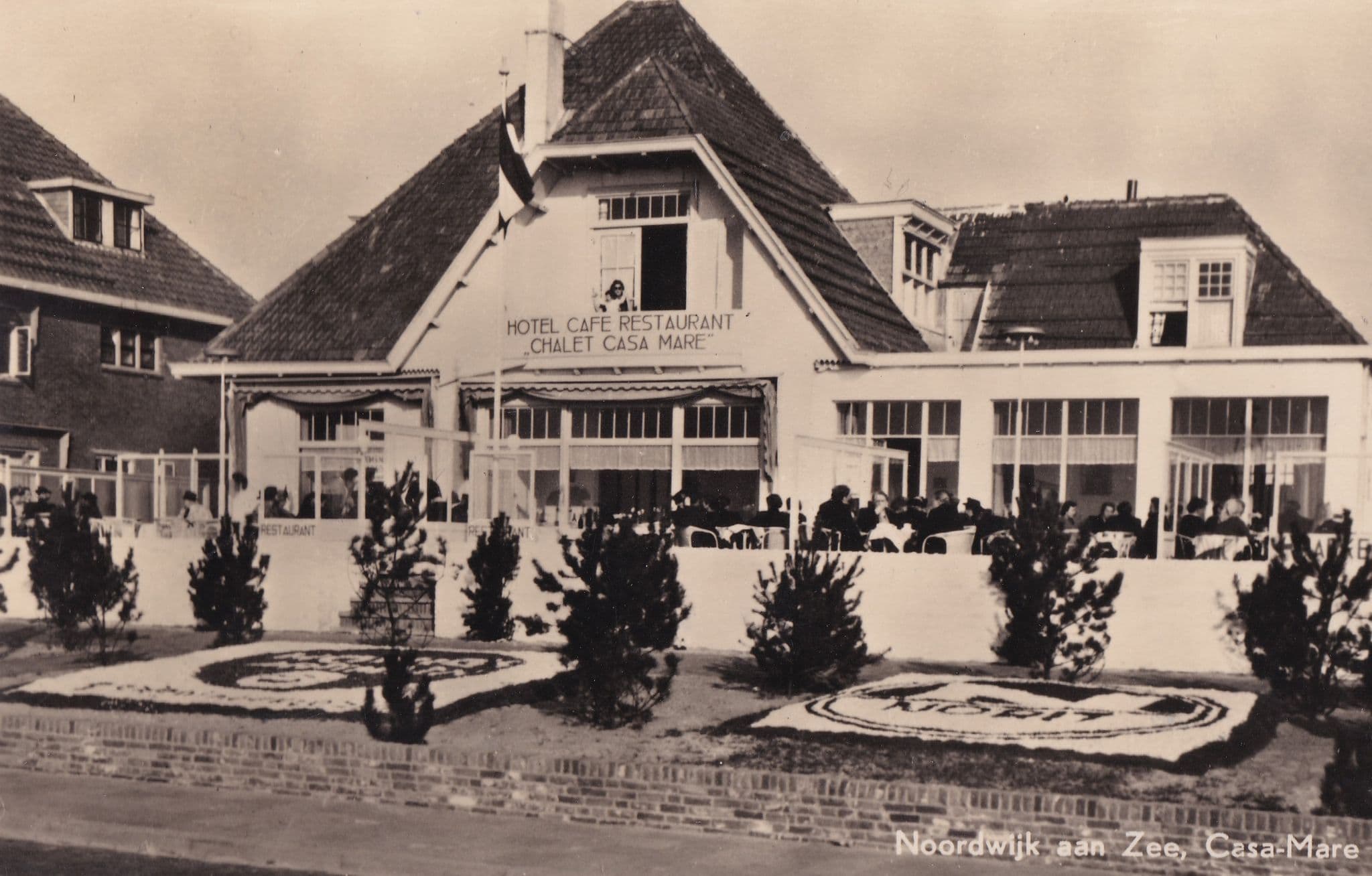 Noordwijk Holland Aan Zee Hotel Restaurant Casa Mare Vintage Postcard