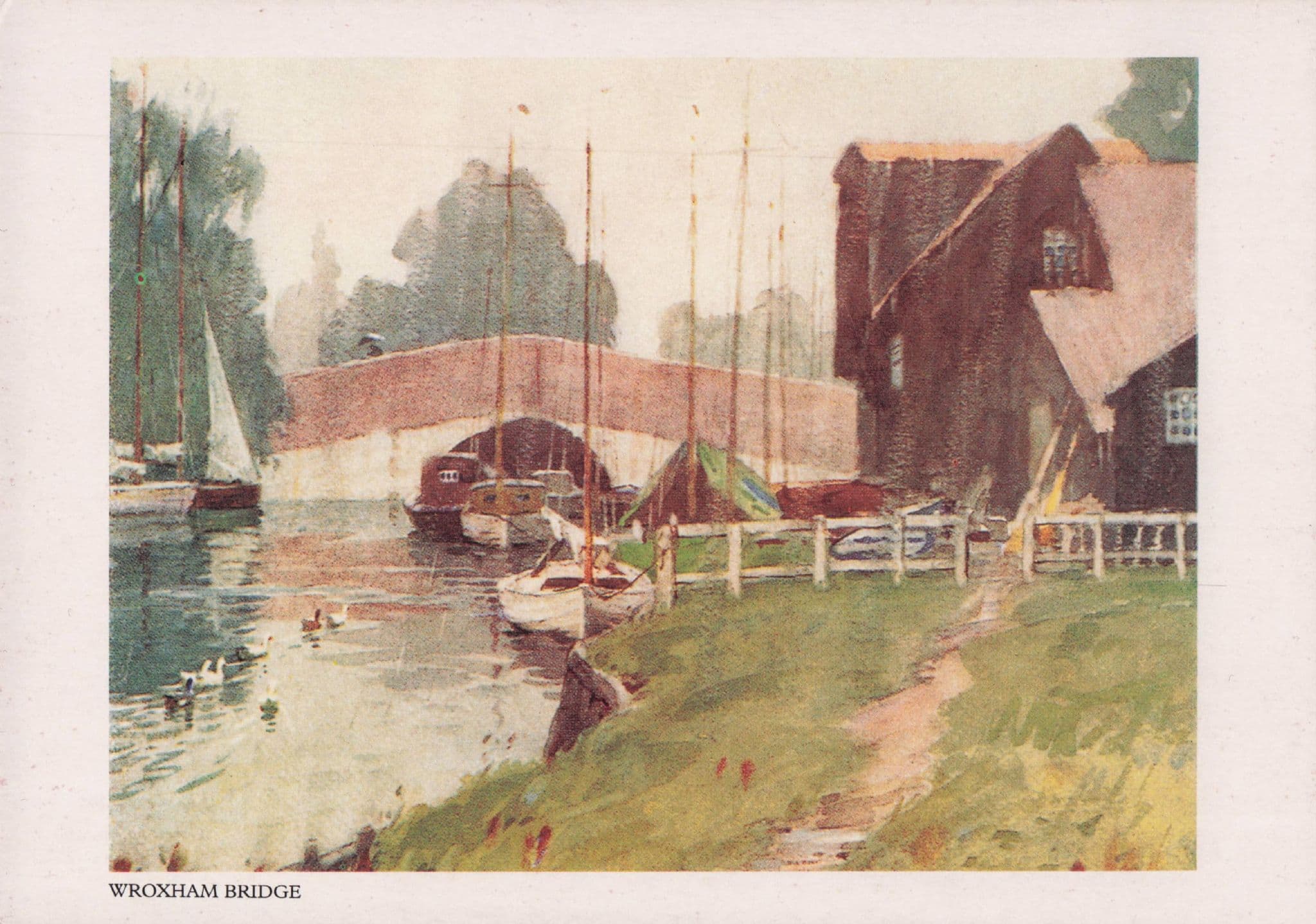 Norfolk Broads A Heaton Cooper Rare Painting Postcard