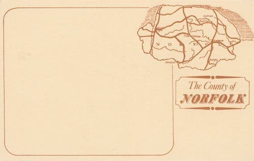 Norfolk Map & Collectors Club Postcard