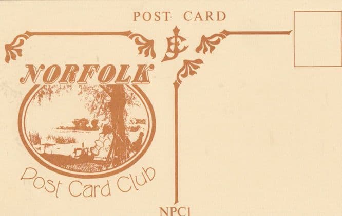 Norfolk Post Card Club 1980s Members Map Postcard