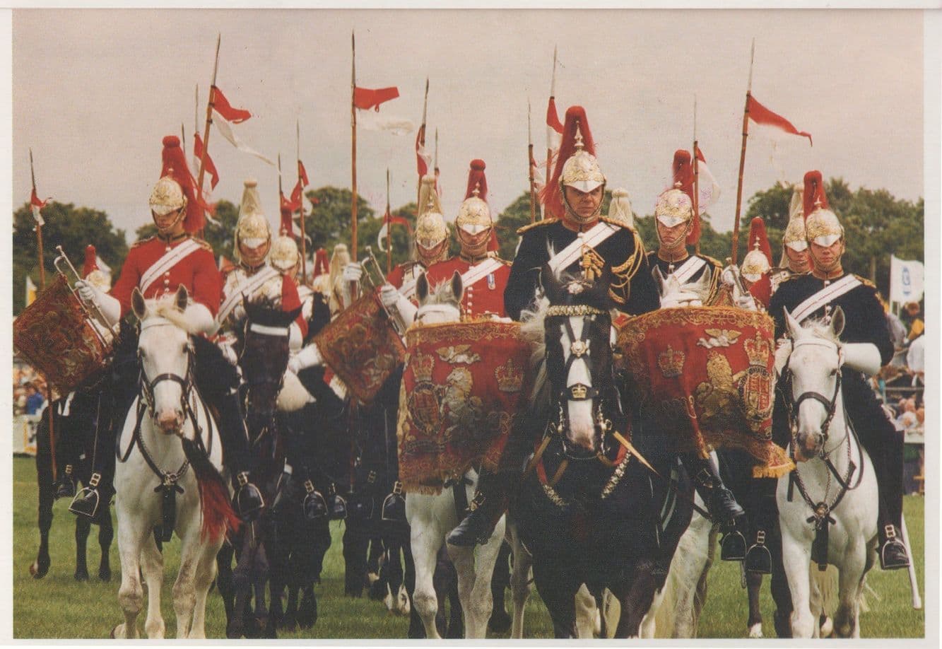 Norfolk Show in 1989 Military Cavalry in Grand Ring Norwich Postcard