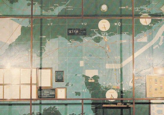 Normandy Invasion WW2 Map War Military Exhibit Postcard