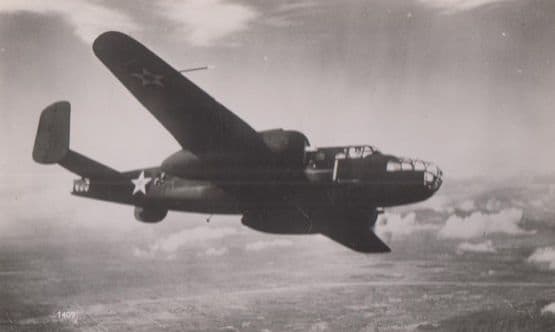North American Mitchell 25B Plane Aircraft Vintage Plain Back Postcard Old Photo