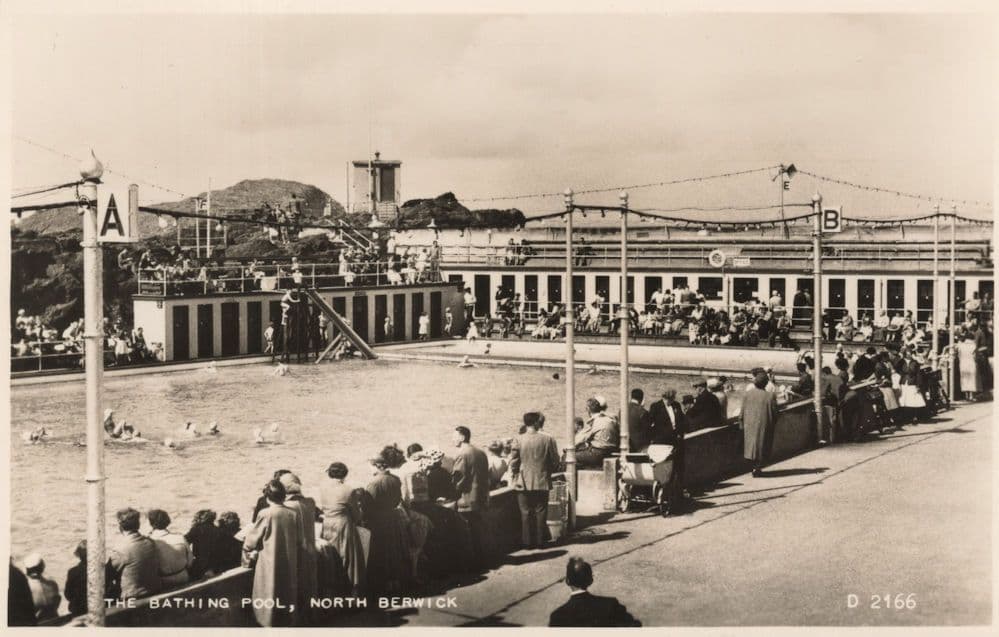 North Berwick Bathing Pool Scotland Real Photo Valentines Postcard