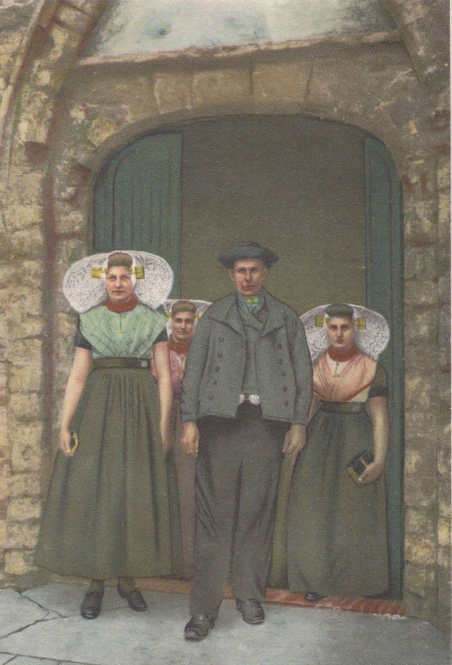 North Brabant Elderly Man Woman Costume Fashion Dutch Painting Postcard