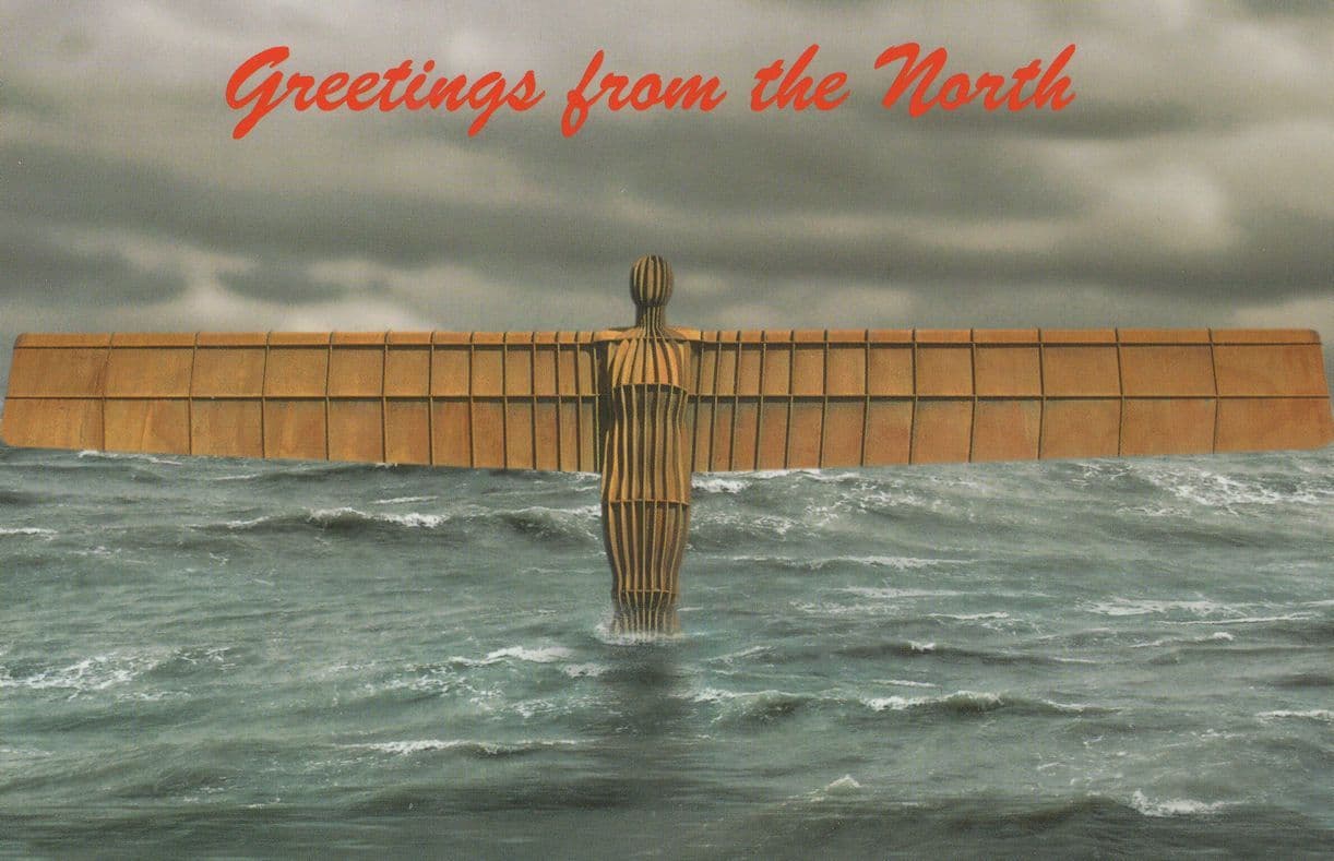 North England After Cimate Change Flooding Political Protest Disaster Postcard