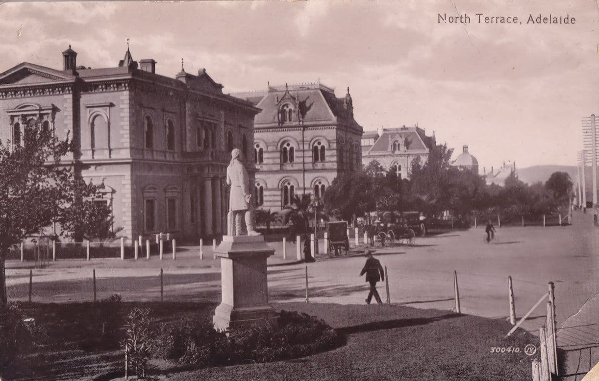 North Terrace Adelaide 1914 WW1 Real Photo Postcard