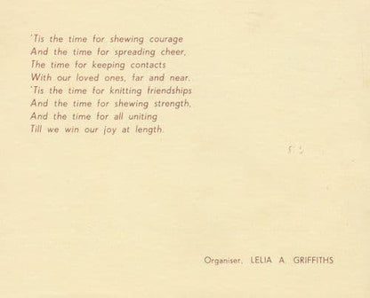 Northampton Methodist Church Womens Social Circle 1900s Remembrance Card