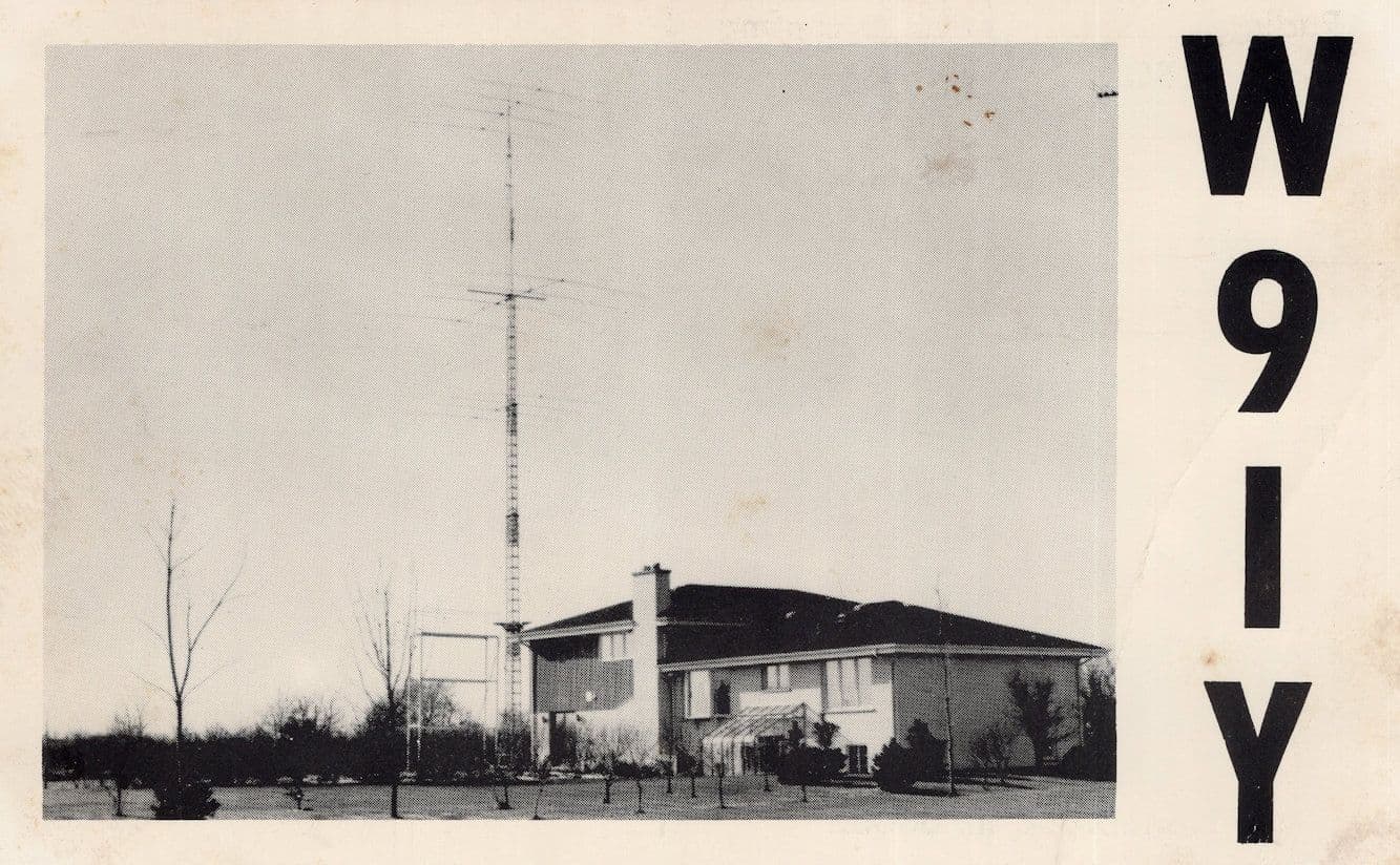 Northbrook Illinois Giant Aerial Amateur Radio QSL Postcard Card