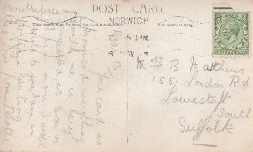 Norwich 1915 WW1 Village Cottage Real Photo Postcard