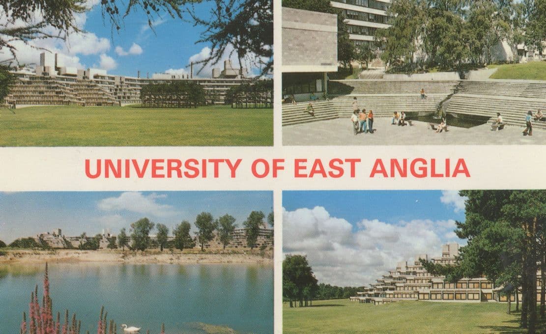 Norwich University Of East Anglia 1970s Norfolk Postcard