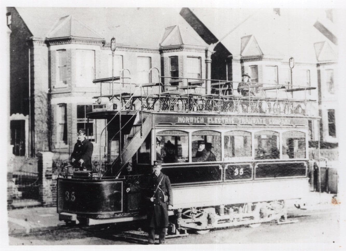 Norwich Vintage Bus Driver East Anglia Transport Society Old Photo