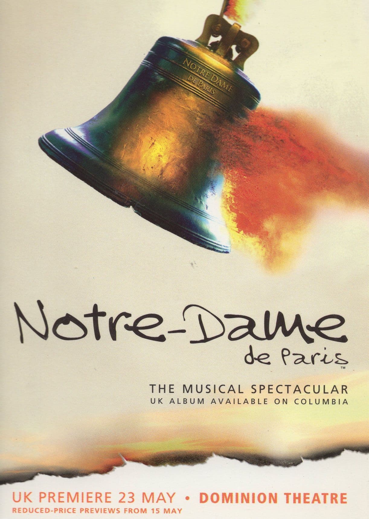 Notre Dame De Paris London French Musical Premiere Advertising Postcard