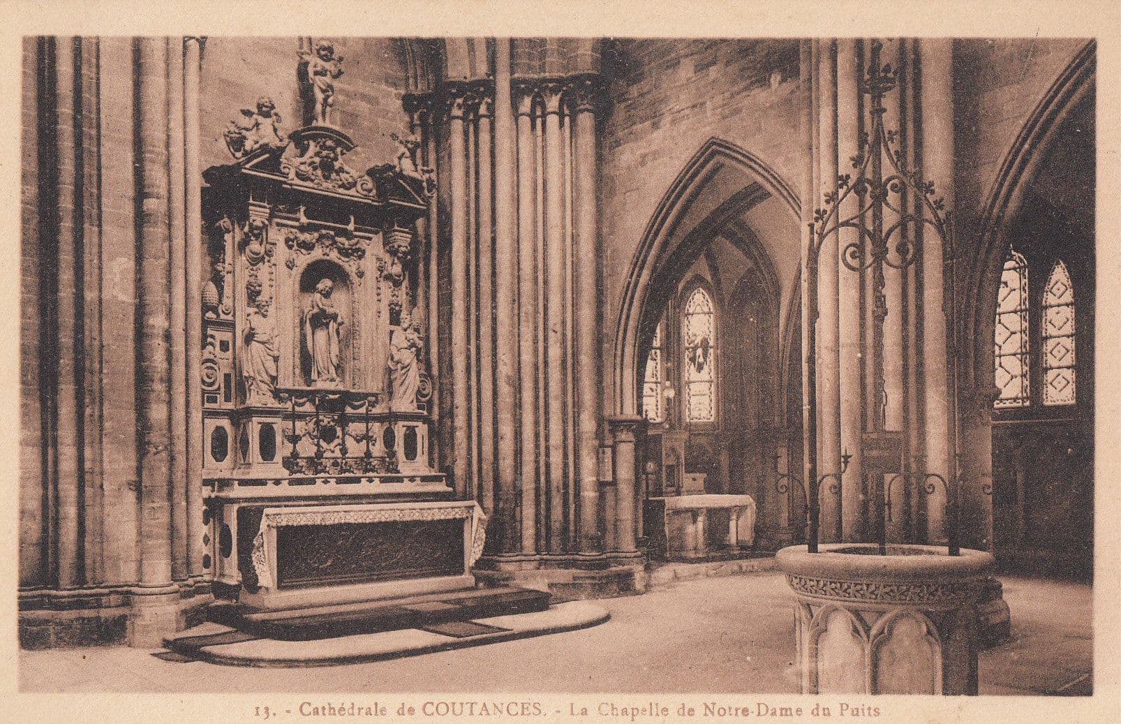 Notre Dame Eglise Saint Lo Statue De Rosaire Postcard