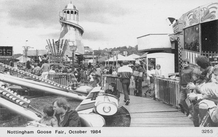 Nottingham Goose Fair 1984 Real Photo RPC Circus Theme Park Postcard