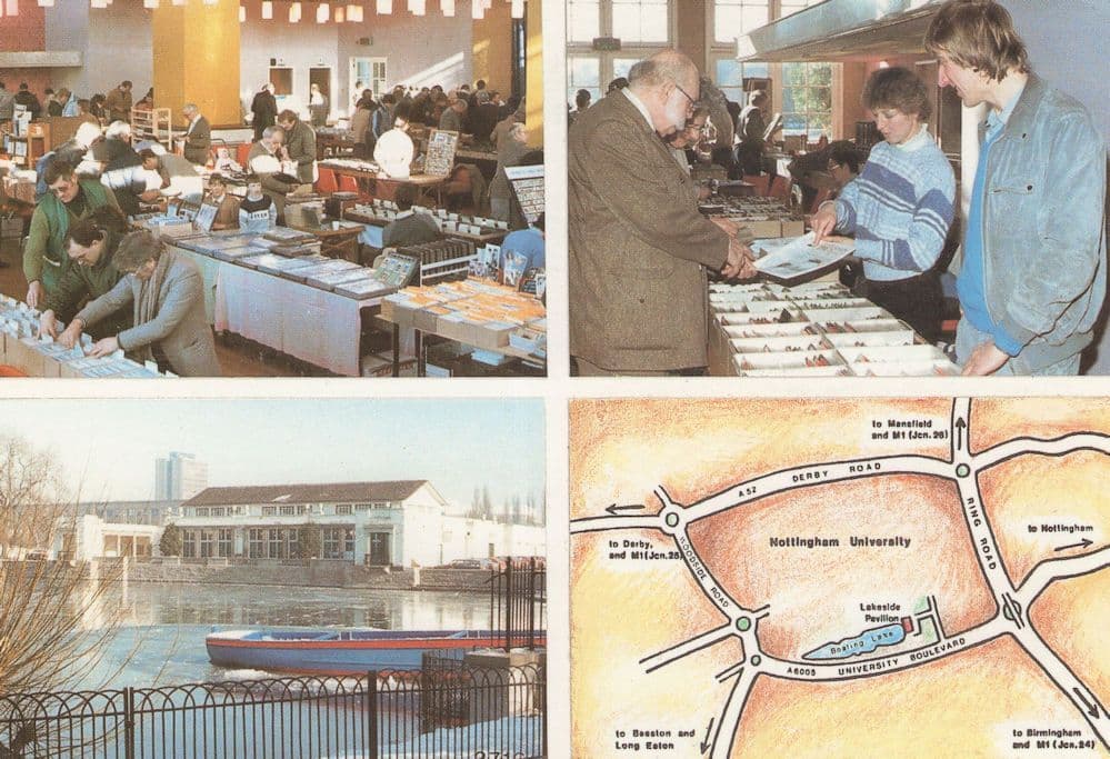 Nottingham Postcard Fair Exhibitions 1985 Map Postcard