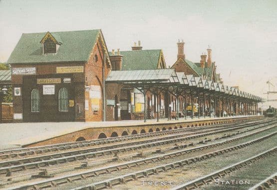 Nottingham Trent Station Suttons Seeds Pears Soap Advertising Poster Postcard