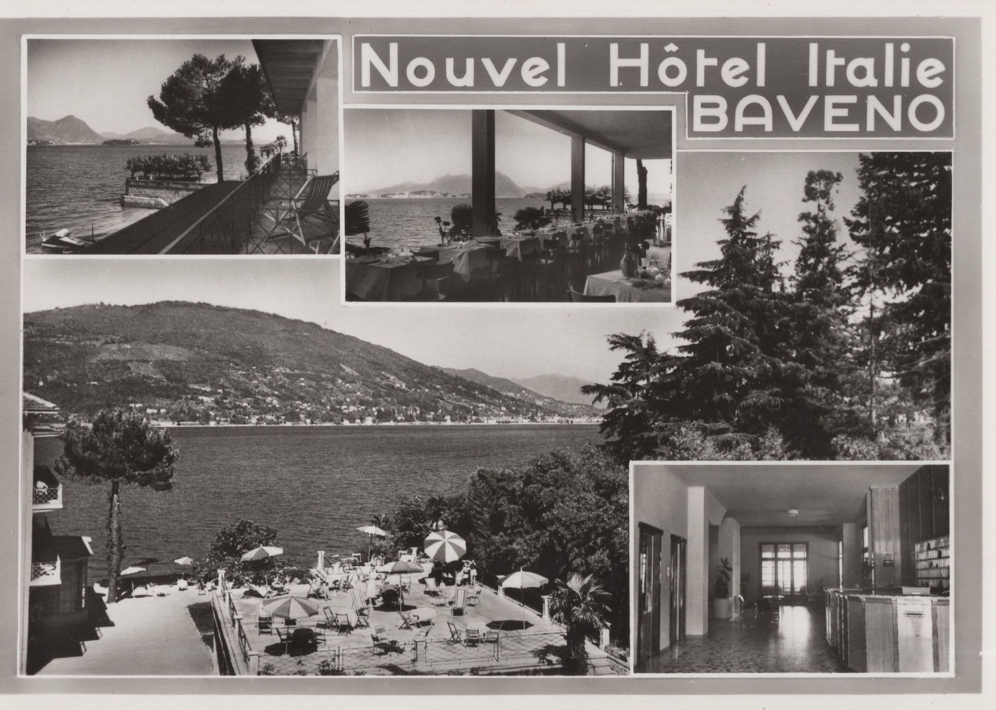 Nouvel Hotel Italia Baveno Balcony Restaurant Postcard
