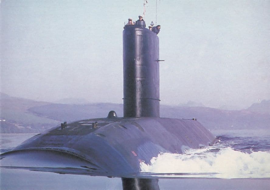 Nuclear Hunter Killer Submarine Ship Postcard