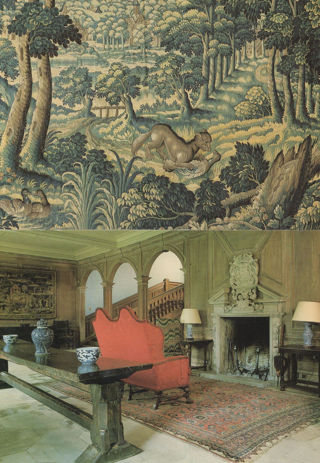 Nunnington Hall North Yorkshire Oak Hall Tapestry 2x Postcard s