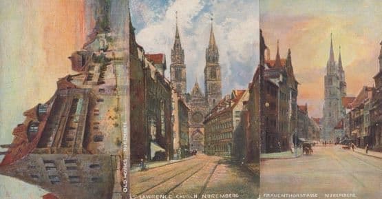 Nuremberg Frauenthorstasse St Lawrence Church Old Houses Nuremberg 3x Postcard s