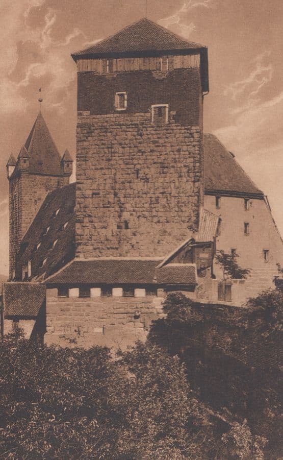Nurnberg Funfeckiger Turm Old German Postcard