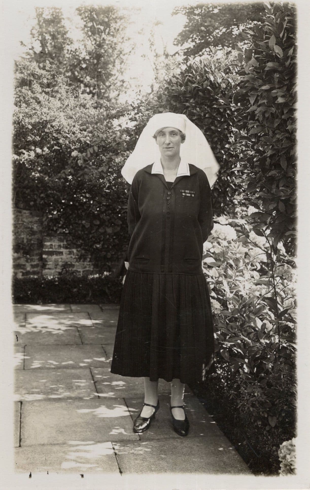 Nurse In Heels Antique Uniform Old Real Photo Postcard