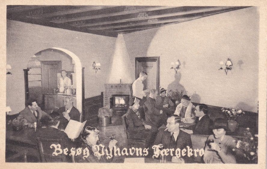 Nyhavn Nyhavns FÔøΩrgekro Copenhagen Restaurant Denmark Antique Postcard